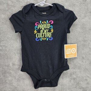 Latino Heritage Month Baby Proud of my Culture Bodysuit Black Size 6-9M